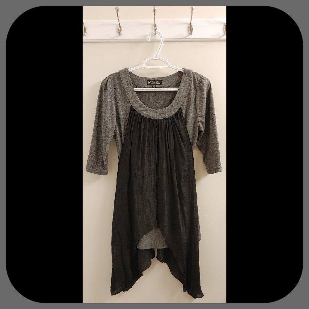 PAPILLON || Mixed Media Tunic (SIZE M)